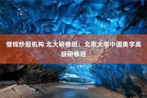 借钱炒股机构 北大研修班：北京大学中国美学高级研修班