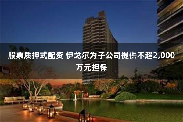 股票质押式配资 伊戈尔为子公司提供不超2,000万元担保
