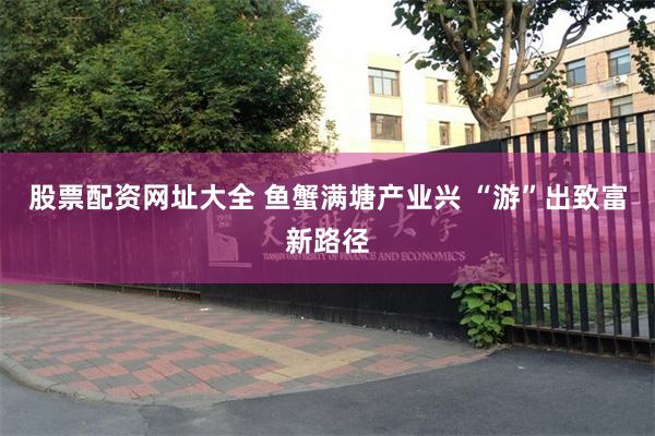 股票配资网址大全 鱼蟹满塘产业兴 “游”出致富新路径