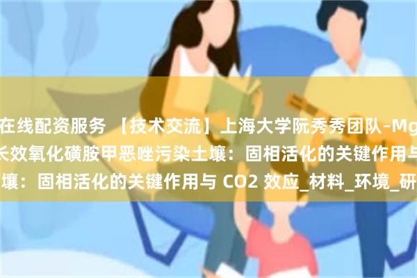在线配资服务 【技术交流】上海大学阮秀秀团队–Mg/Al-PDS LDH 原位长效氧化磺胺甲恶唑污染土壤：固相活化的关键作用与 CO2 效应_材料_环境_研究